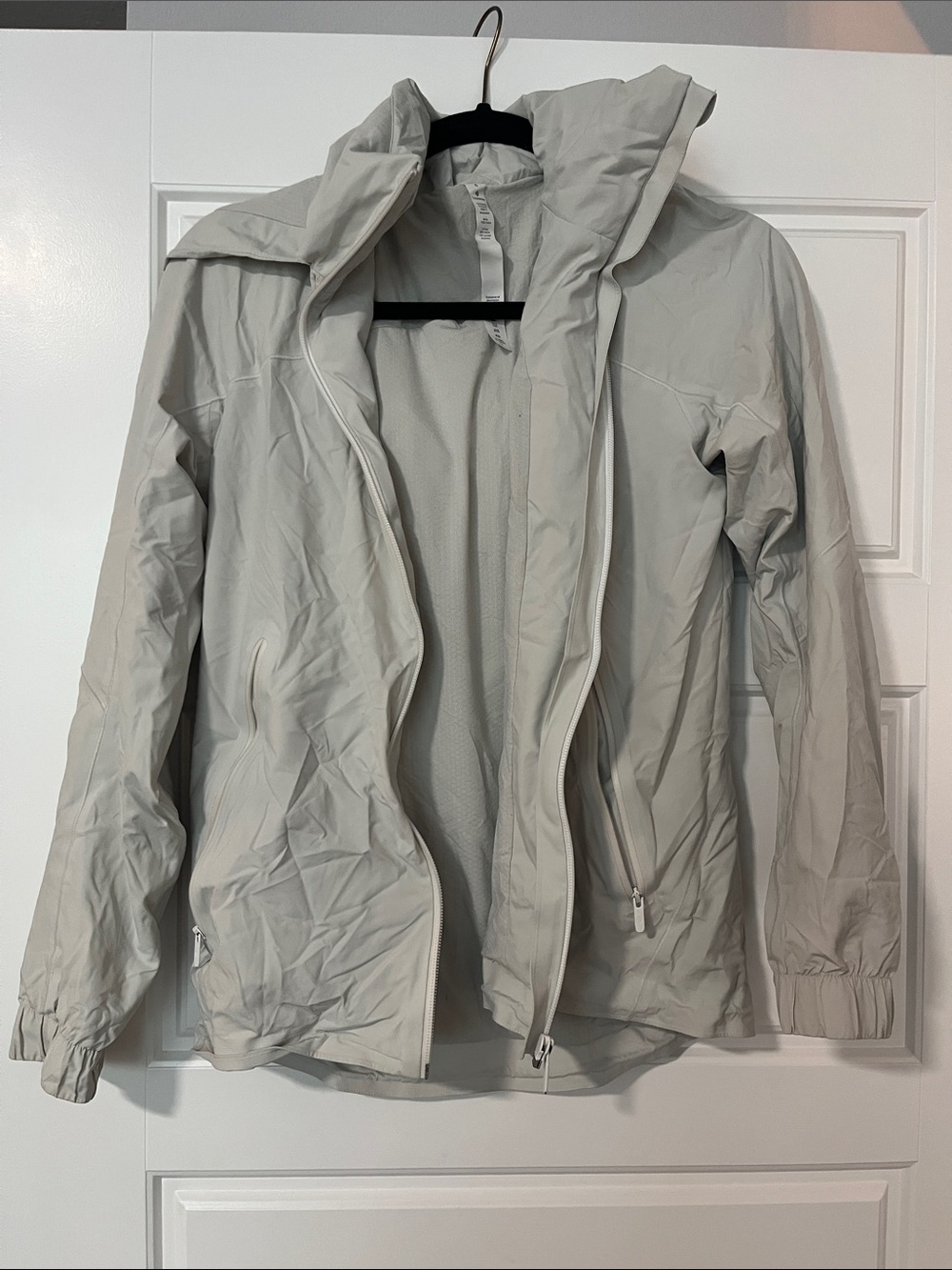 lululemon white gray rain jacket